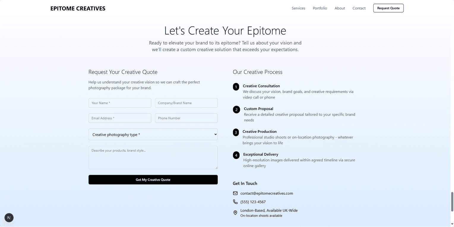 Contact Page Layout 1